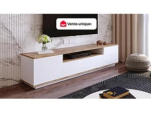 Meuble TV en Bois Blanc - LOTULA vue 2