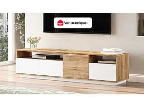 Meuble TV en Bois Blanc - CEDONA vue 2