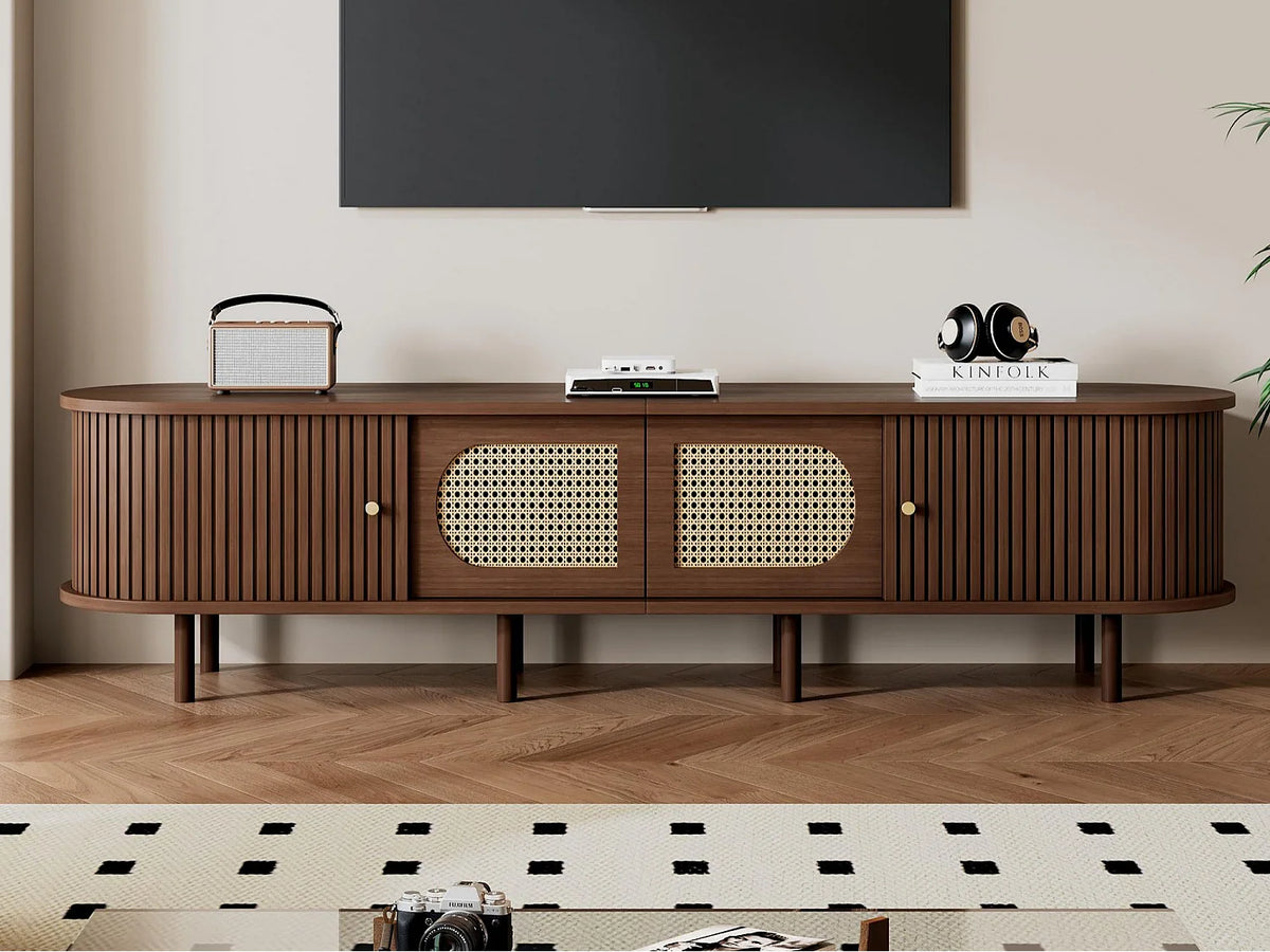 Meuble TV Bas en Bois 180 cm - MODERNLUXE