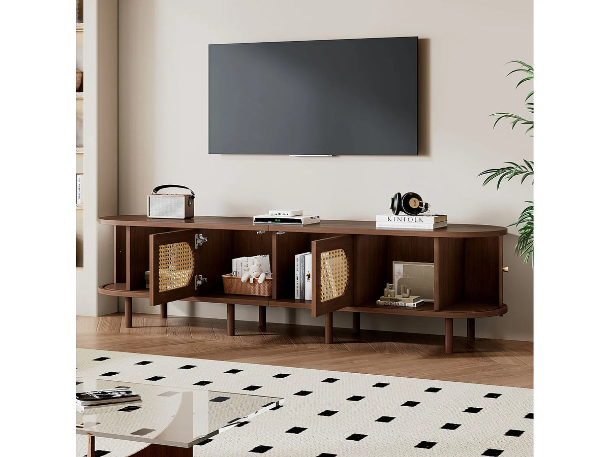 Meuble TV Bas en Bois 180 cm - MODERNLUXE vue 3