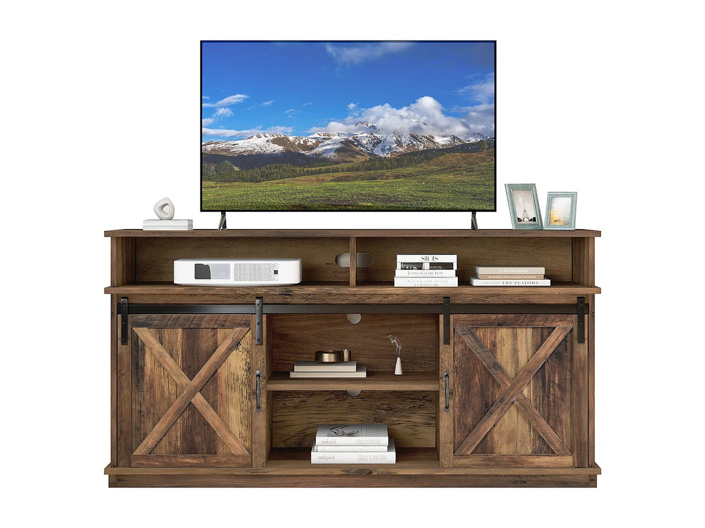 Meuble TV Haut en Bois - MERAX vue 2