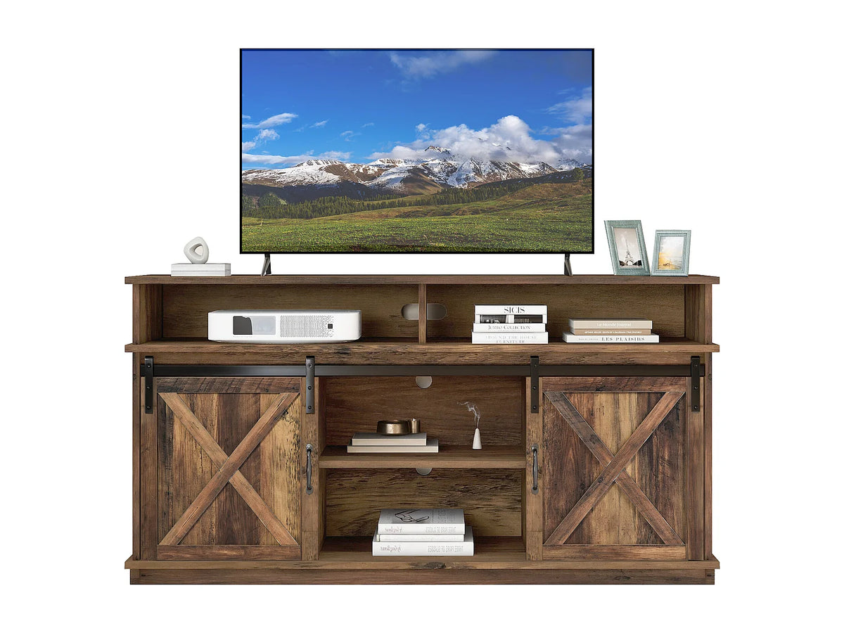 Meuble TV Haut en Bois - MERAX vue 2