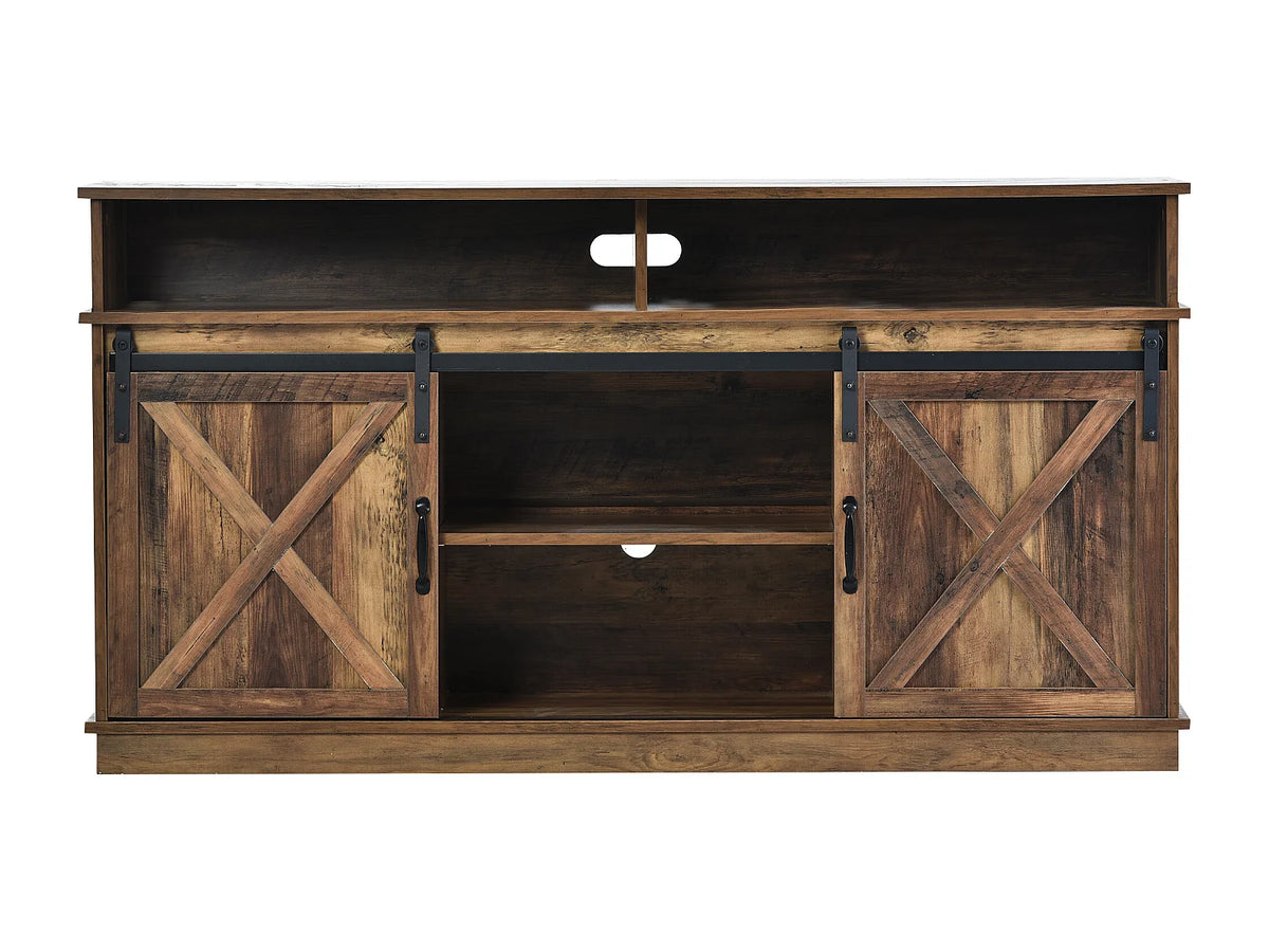 Meuble TV Haut en Bois - MERAX vue 3