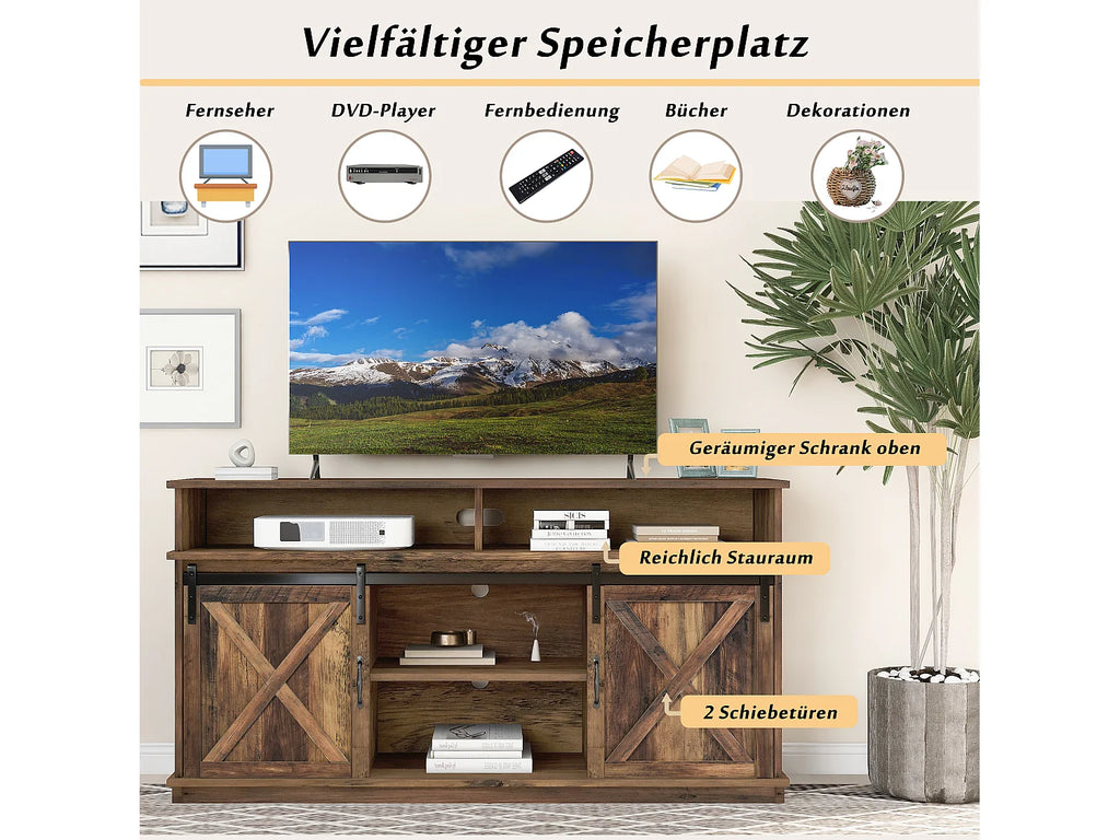 Meuble TV Haut en Bois - MERAX vue 8