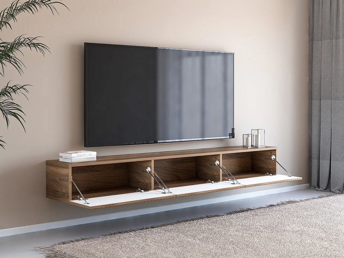 Meuble TV Suspendu en Bois 200 cm - DANTAY vue 5