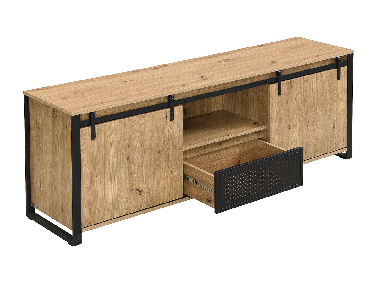 Meuble TV en Bois Noir - BELINARO vue 5