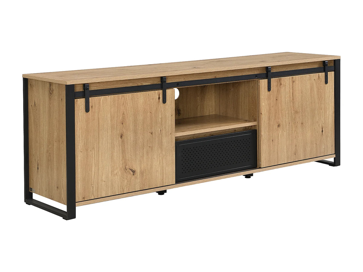 Meuble TV en Bois Noir - BELINARO vue 3