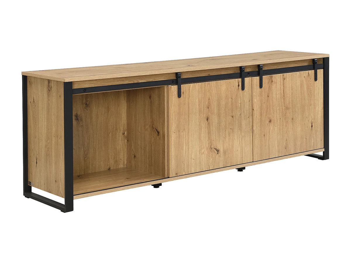Meuble TV en Bois Noir - BELINARO vue 4