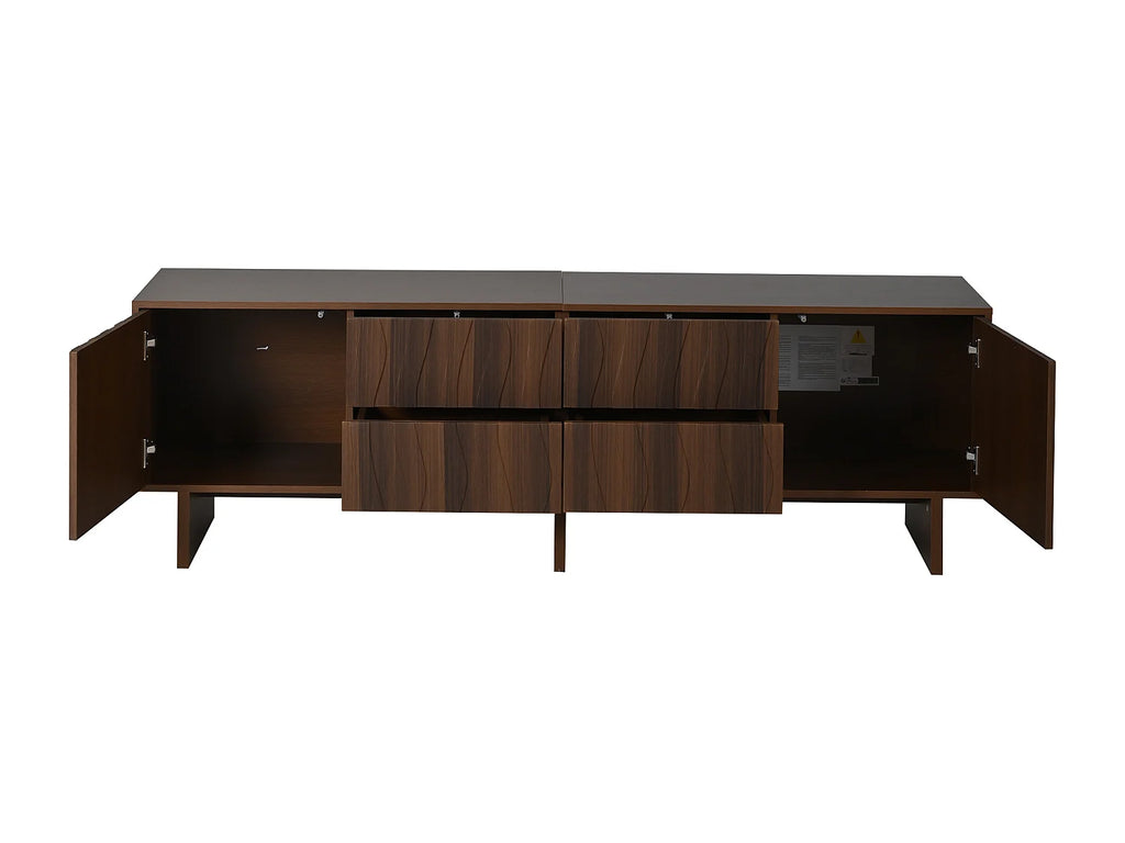 Meuble TV Effet Noyer 180 cm - MODERNLUXE vue 6