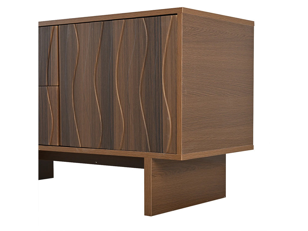 Meuble TV Effet Noyer 180 cm - MODERNLUXE vue 9