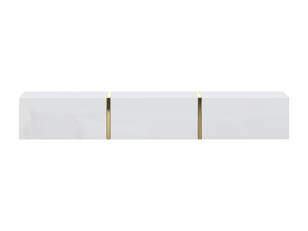 Meuble TV Suspendu Blanc - MARZIALO vue 2