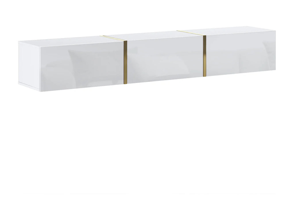 Meuble TV Suspendu Blanc - MARZIALO vue 3