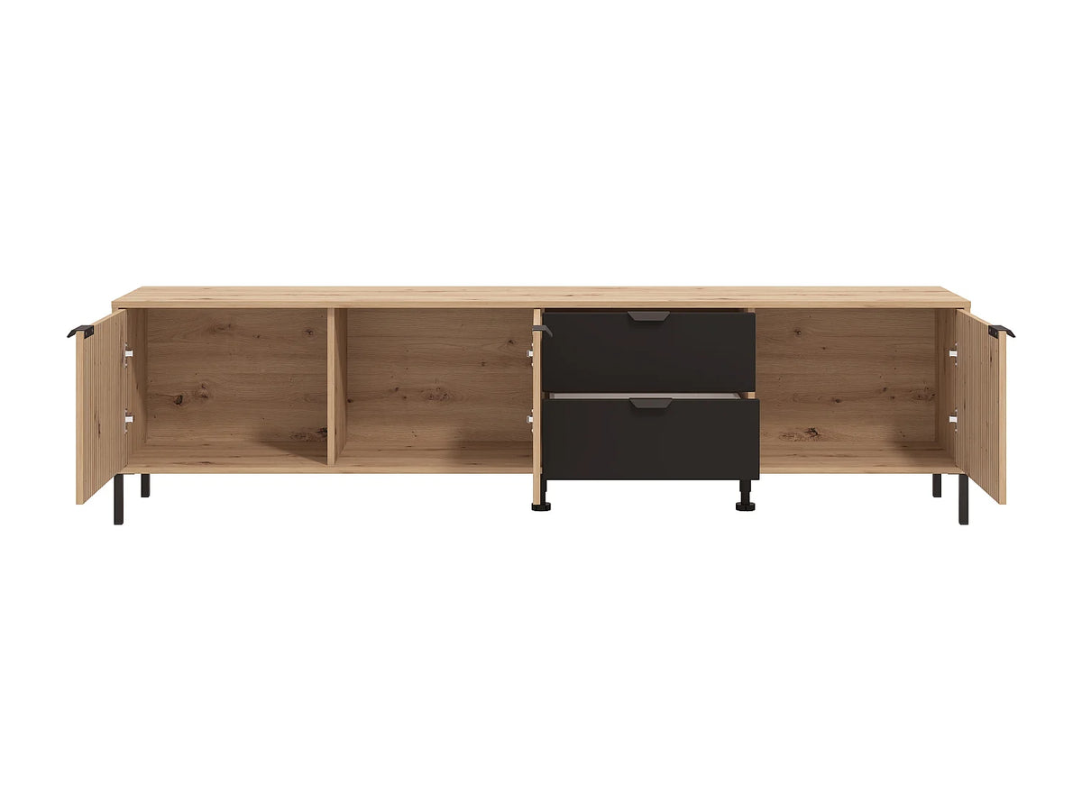 Meuble TV en Bois Noir - MERELA vue 4