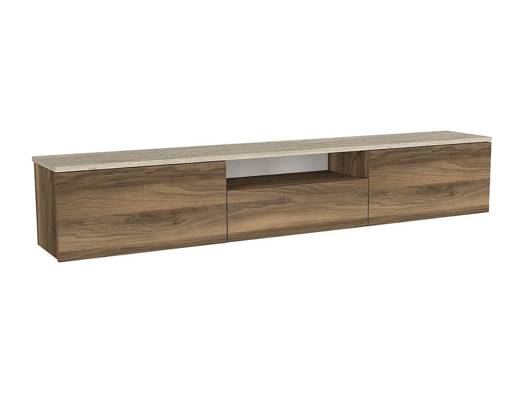 Meuble TV Suspendu en Bois - LOTULA vue 3