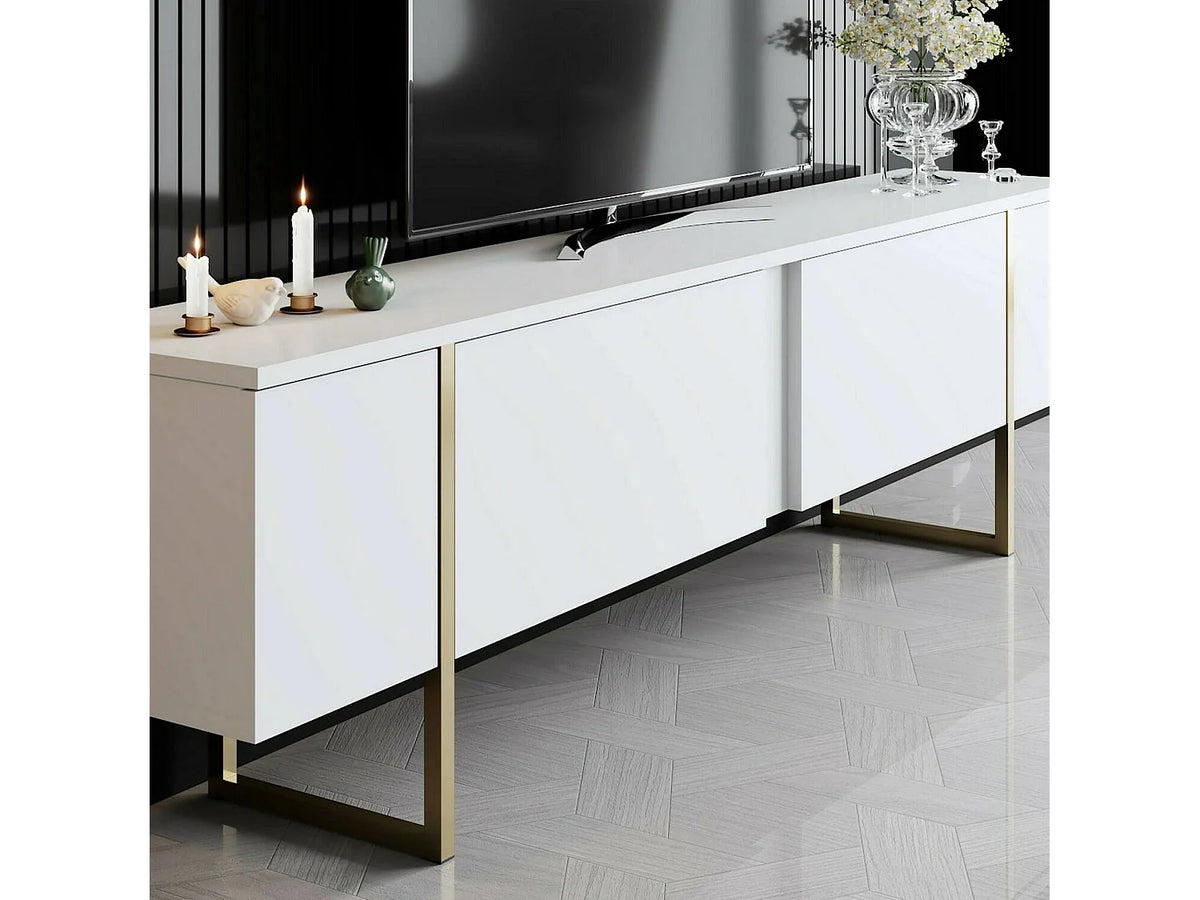 Meuble TV en Bois Blanc - DMORA vue 7