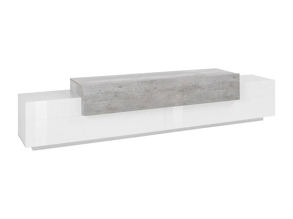 Meuble TV en Bois Blanc 240 cm - DMORA vue 2