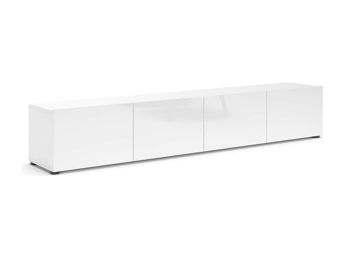 Meuble TV en Bois Blanc 225 cm - DMORA vue 3
