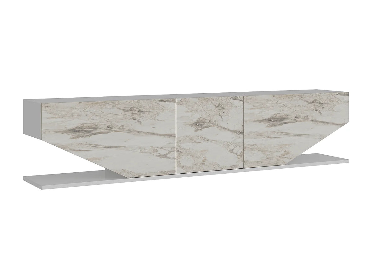 Meuble TV en Bois Blanc - DECOROTIKA FR vue 5