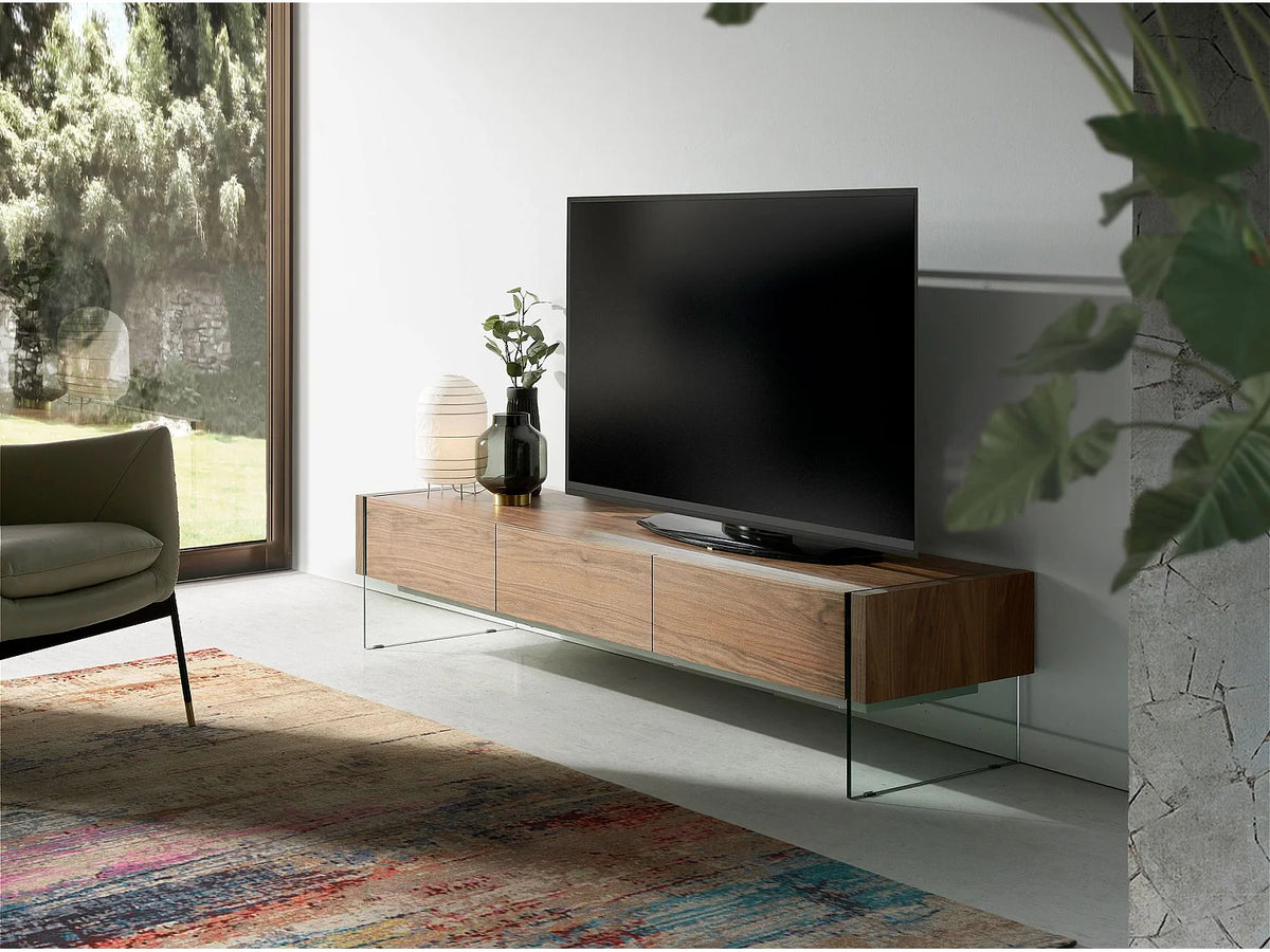 Meuble TV d'Angle Moderne 45 cm Marron Bois Foncé - ANGEL