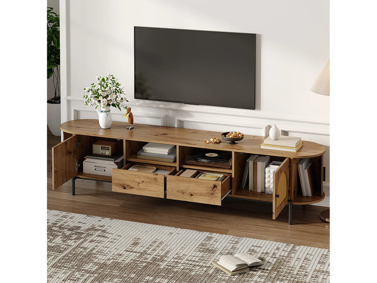 Meuble TV en Bois Moderne 200 cm - MODERNLUXE vue 3