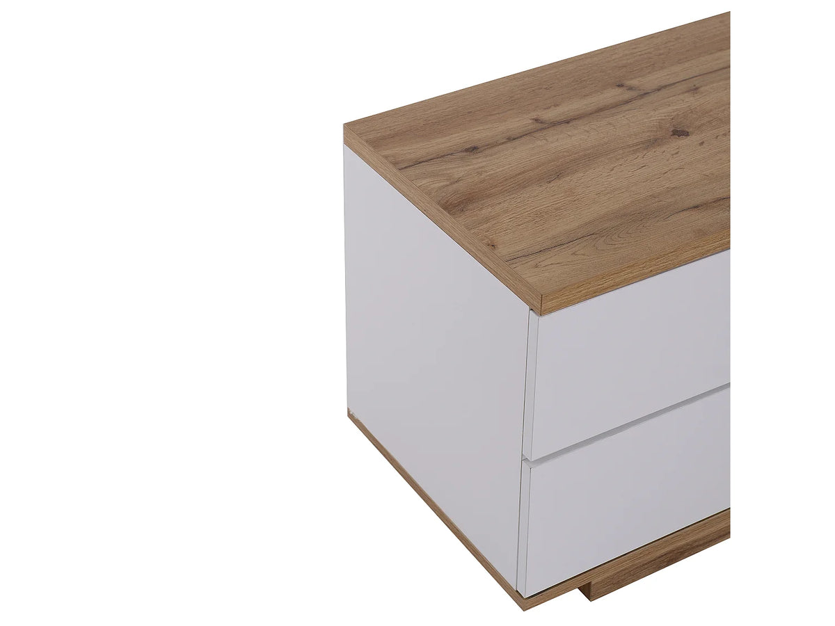 Meuble TV en Bois Blanc 180 cm - MODERNLUXE vue 8