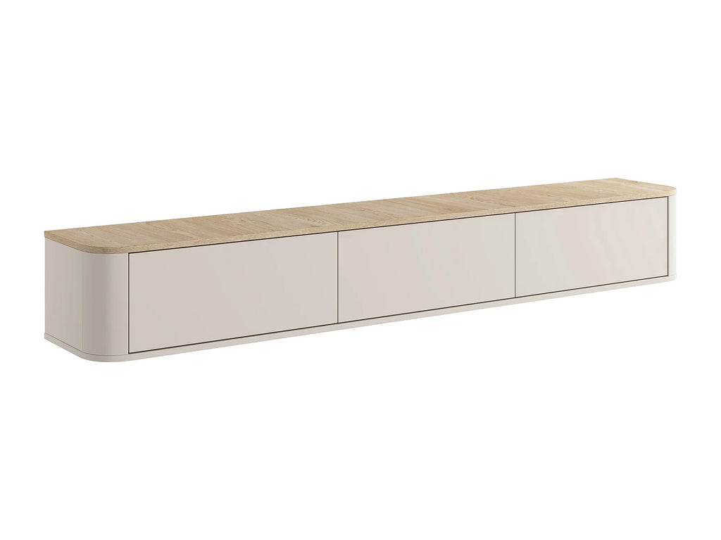 Meuble TV Suspendu en Bois - AJUGA vue 3
