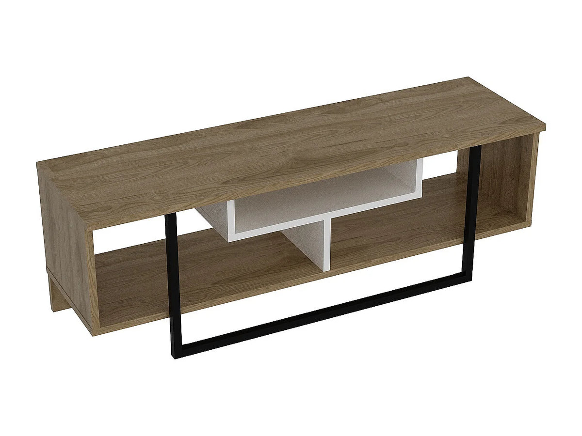 Meuble TV Bois et Métal Industriel 119 cm - DECOROTIKA FR vue 2