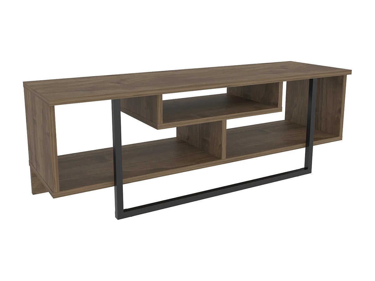 Meuble TV Bois et Métal Industriel 119 cm - DECOROTIKA FR vue 4