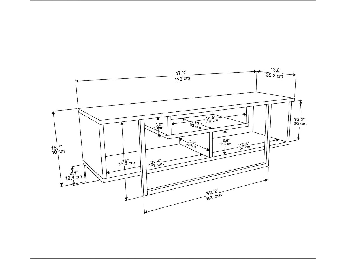 Meuble TV Bois et Métal Industriel 119 cm - DECOROTIKA FR vue 5