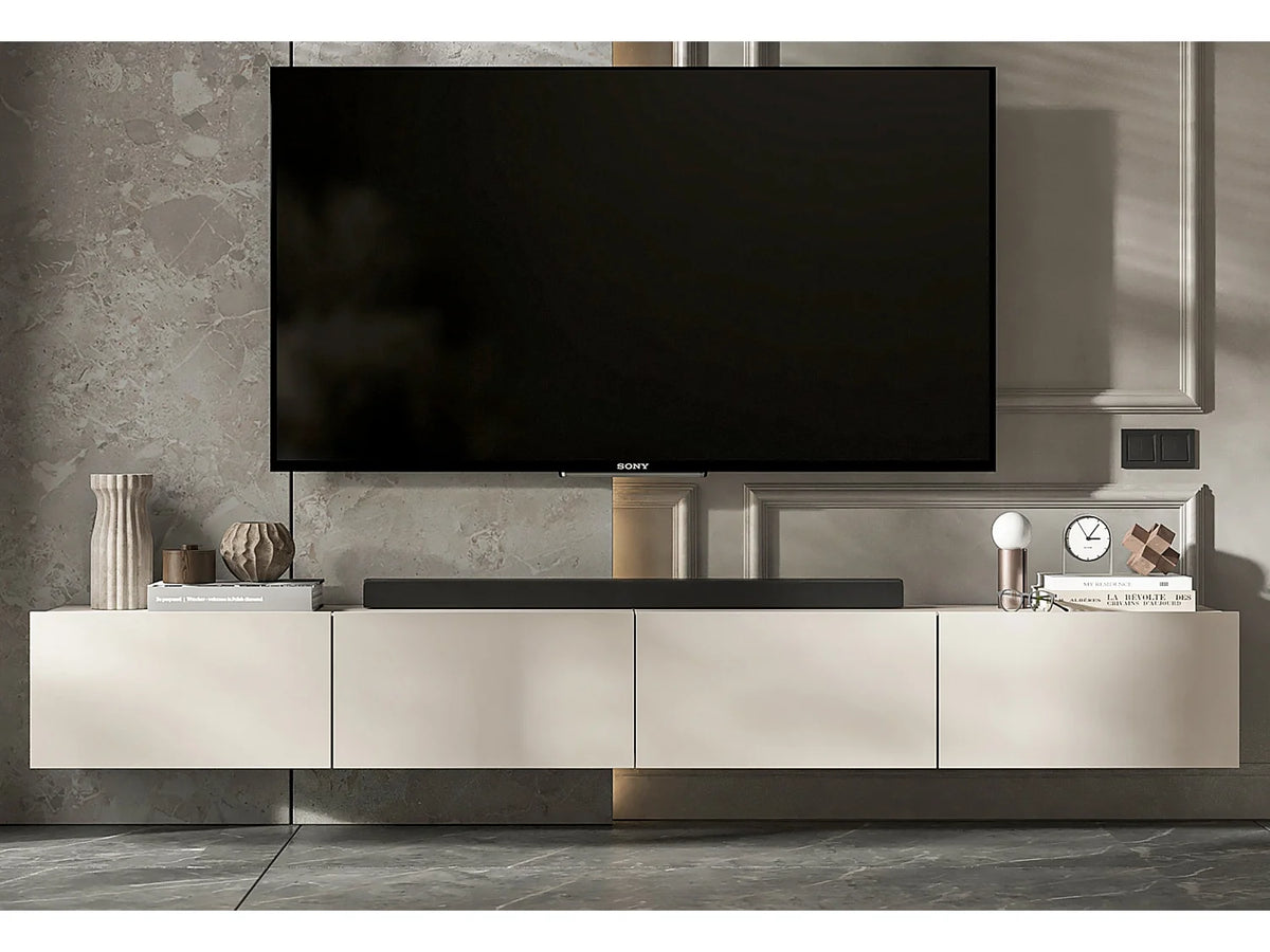 Meuble TV Suspendu en Bois 240 cm - ENJOY vue 3