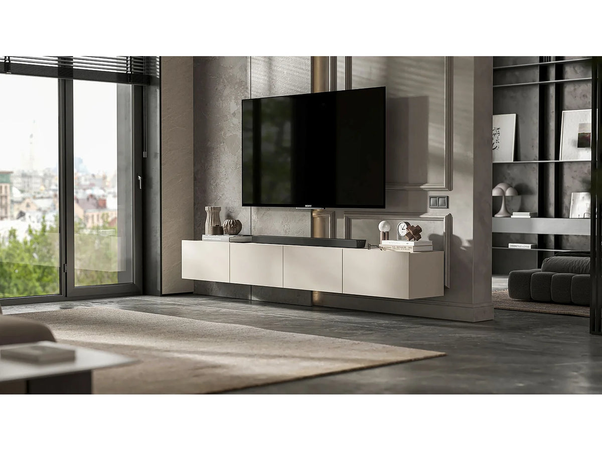 Meuble TV Suspendu en Bois 240 cm - ENJOY vue 5
