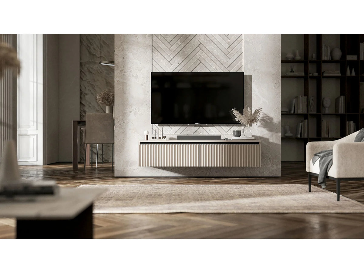 Meuble TV Bas en Bois - SELENE vue 9