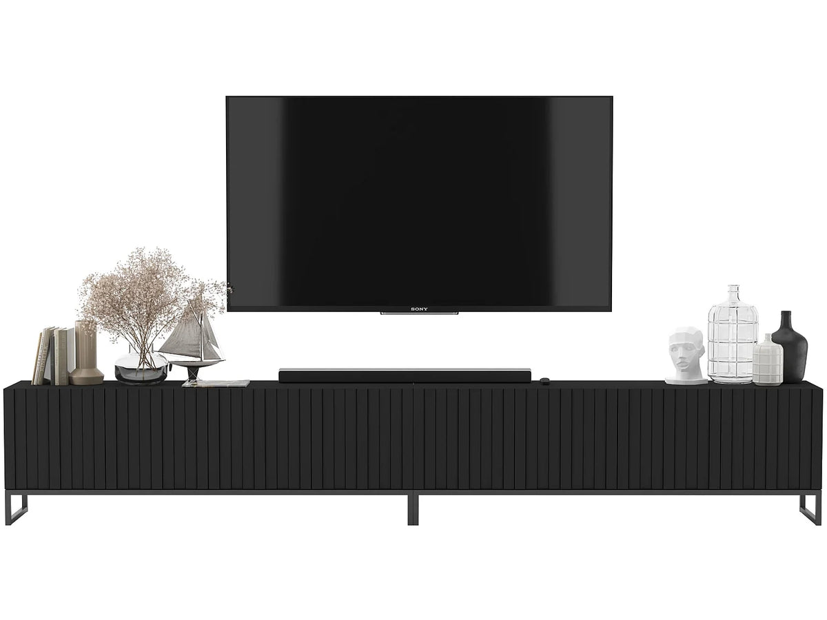 Meuble TV en Bois Noir - ELPIS vue 3
