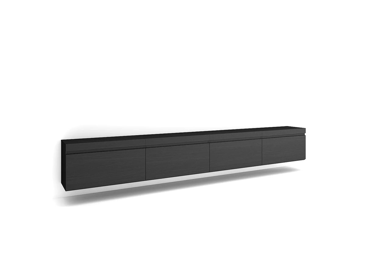 Meuble TV en Bois Noir 320 cm - SKRAUT HOME