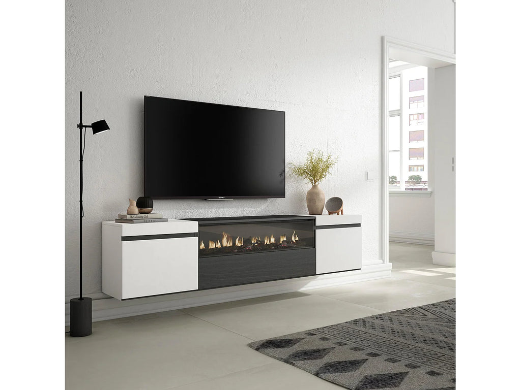 Meuble TV en Bois Blanc 203 cm - SKRAUT HOME
