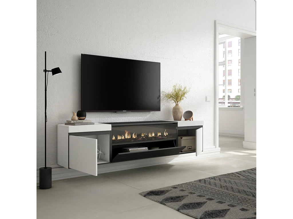 Meuble TV en Bois Blanc 203 cm - SKRAUT HOME vue 3