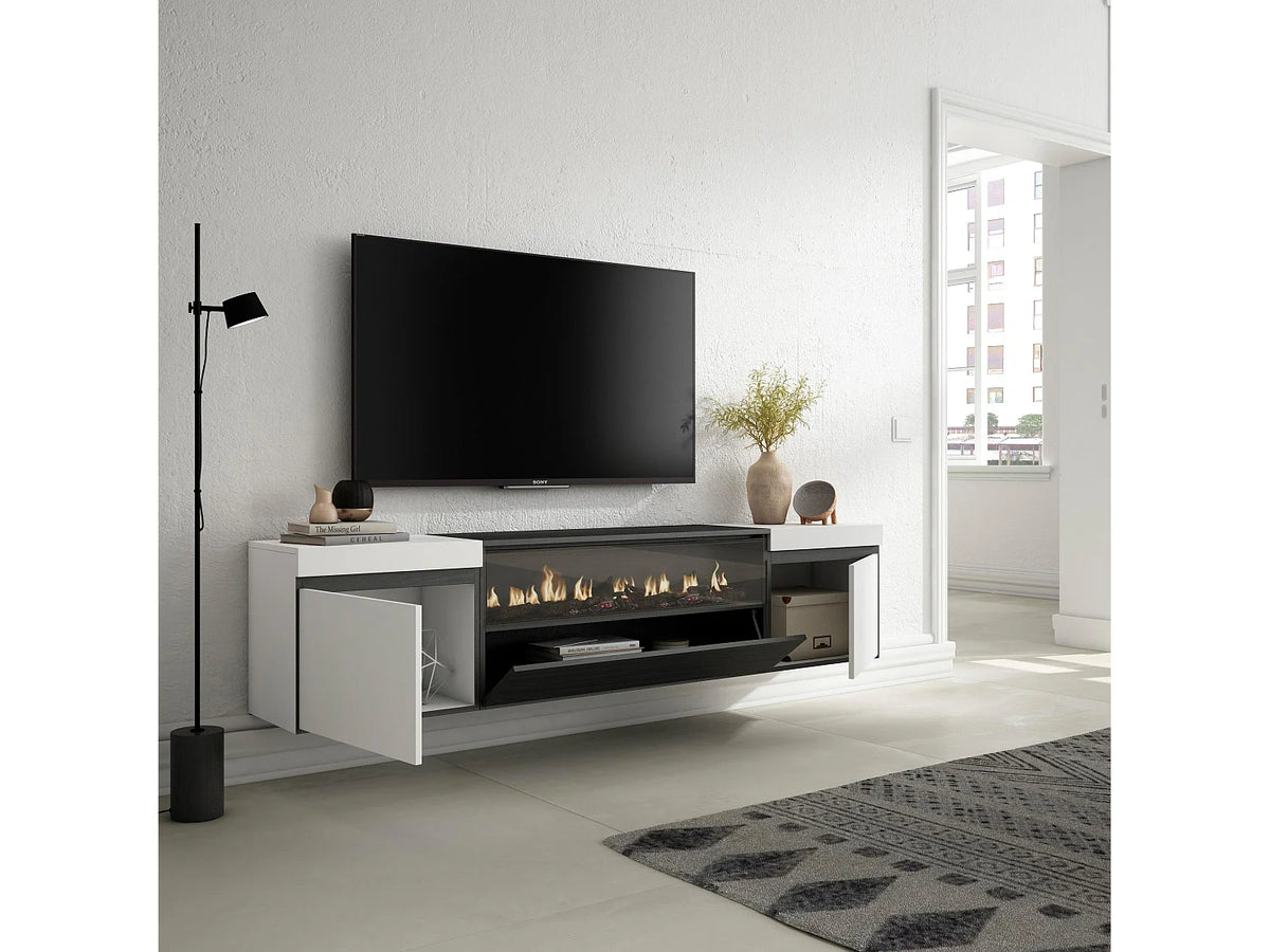Meuble TV en Bois Blanc 203 cm - SKRAUT HOME vue 3