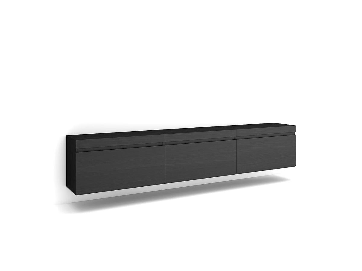 Meuble TV en Bois Noir 240 cm - SKRAUT HOME
