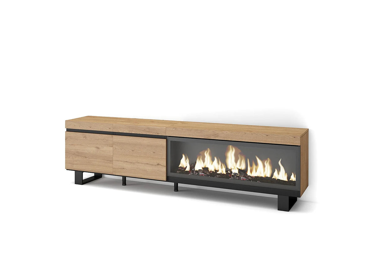 Meuble TV Effet Chêne Design - SKRAUT HOME
