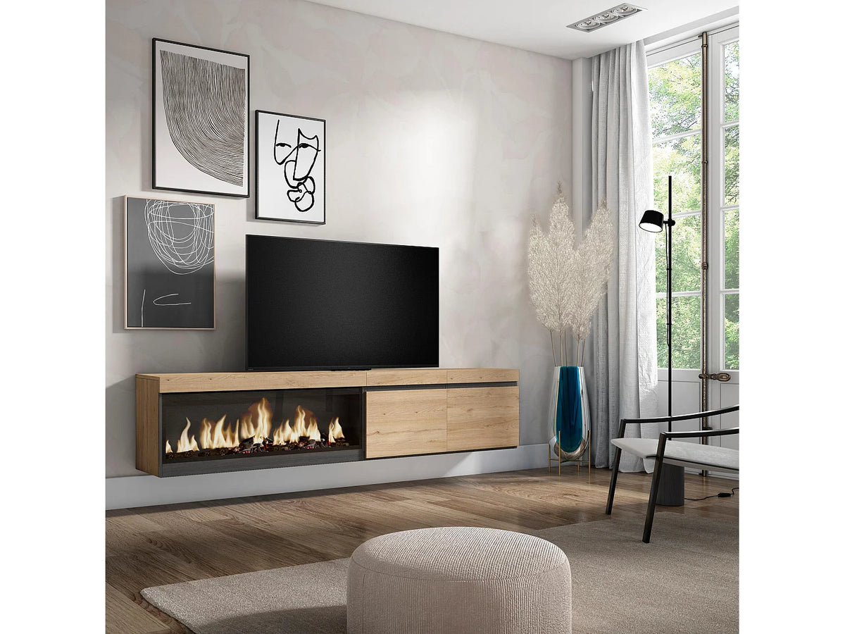 Meuble TV Suspendu avec LED - SKRAUT HOME vue 2