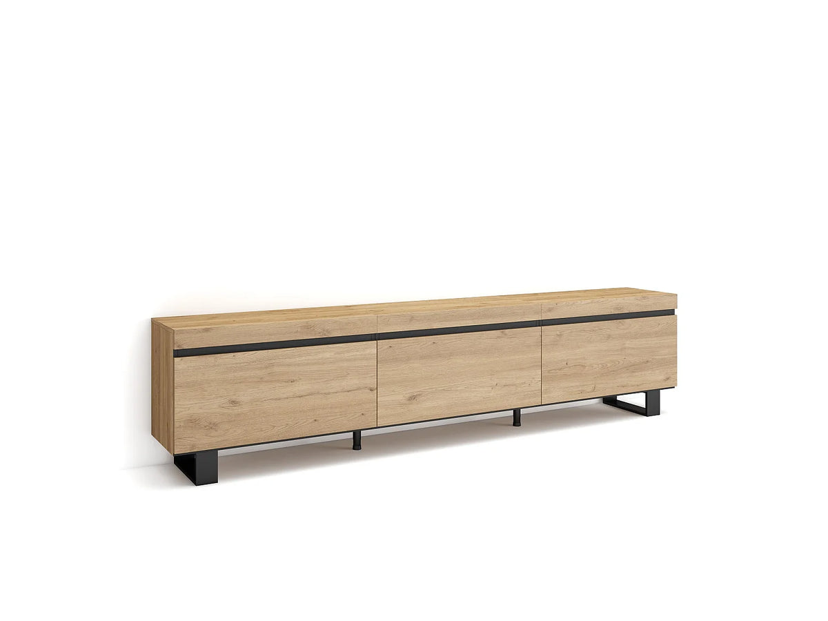 Meuble TV Effet Chêne Design 240 cm - SKRAUT HOME