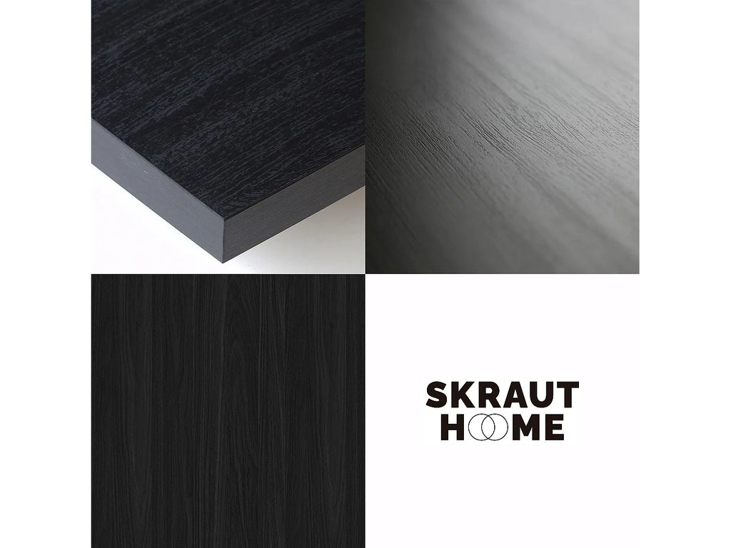 Meuble TV en Bois Noir 368 cm avec LED - SKRAUT HOME vue 5