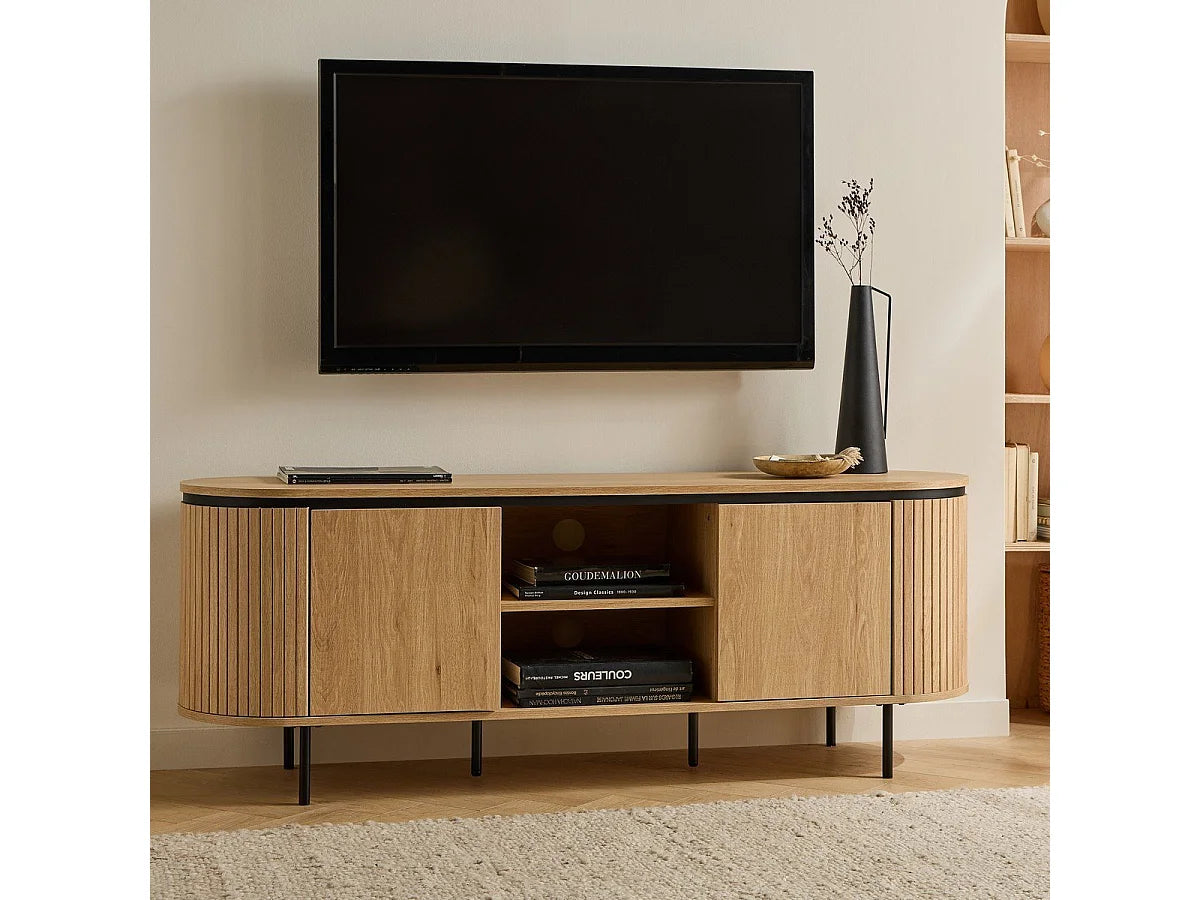 Meuble TV en Bois 150 cm - MALAGA