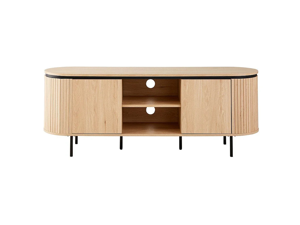Meuble TV en Bois 150 cm - MALAGA vue 2