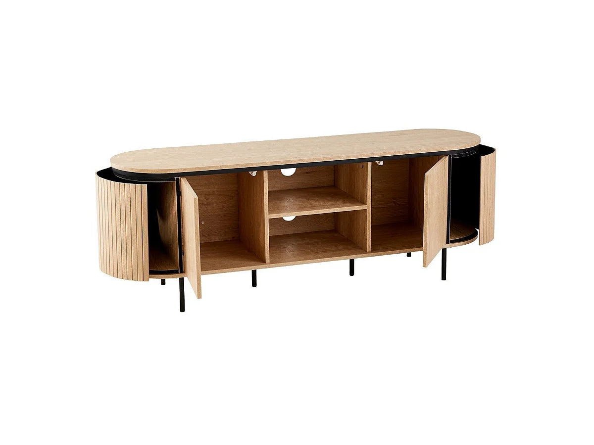 Meuble TV en Bois 150 cm - MALAGA vue 5