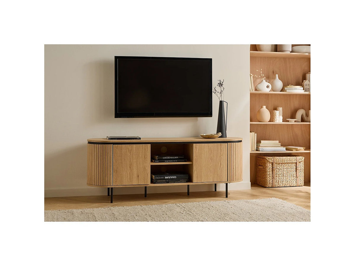 Meuble TV en Bois 150 cm - MALAGA vue 6