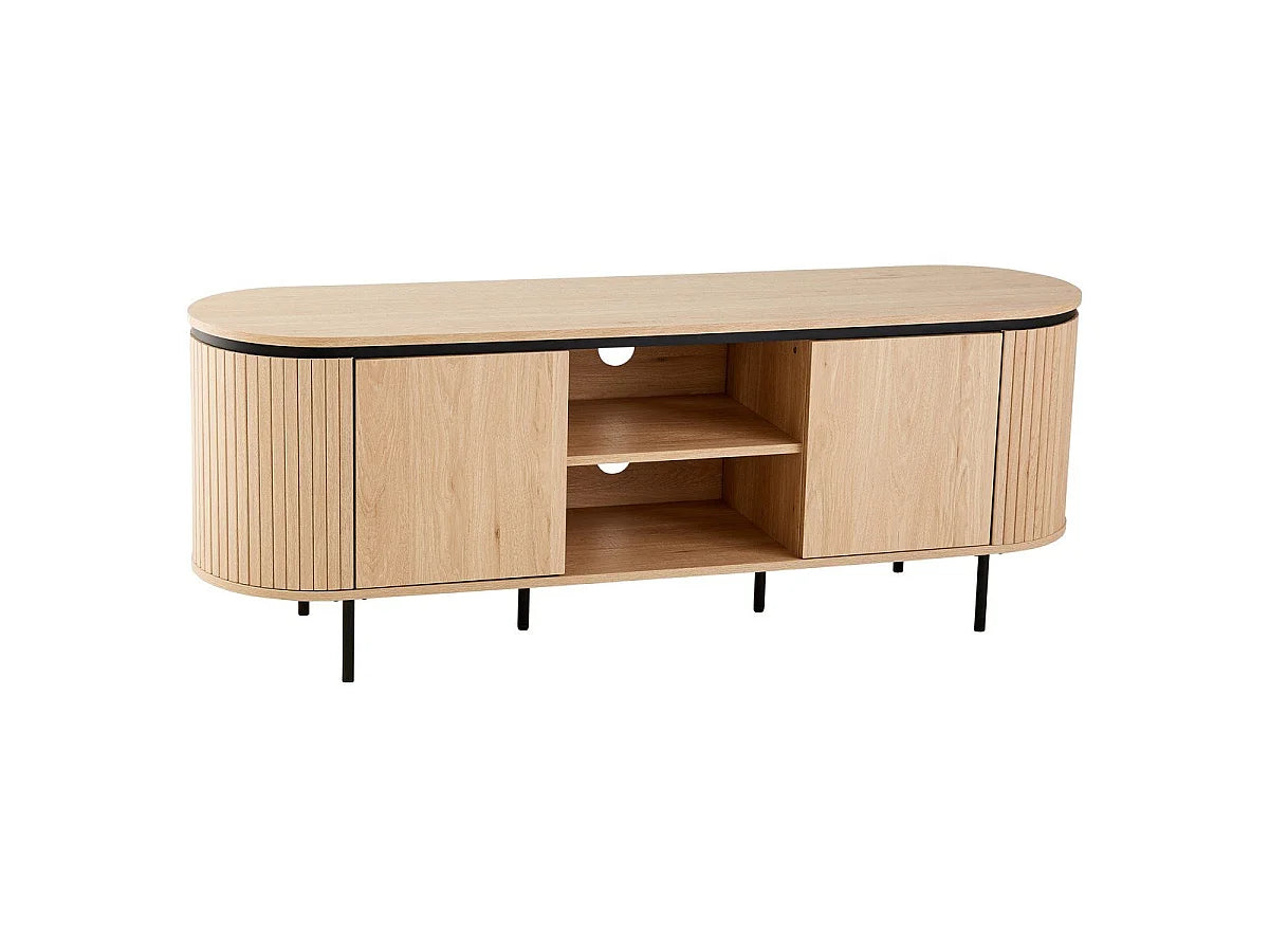 Meuble TV en Bois 150 cm - MALAGA vue 8