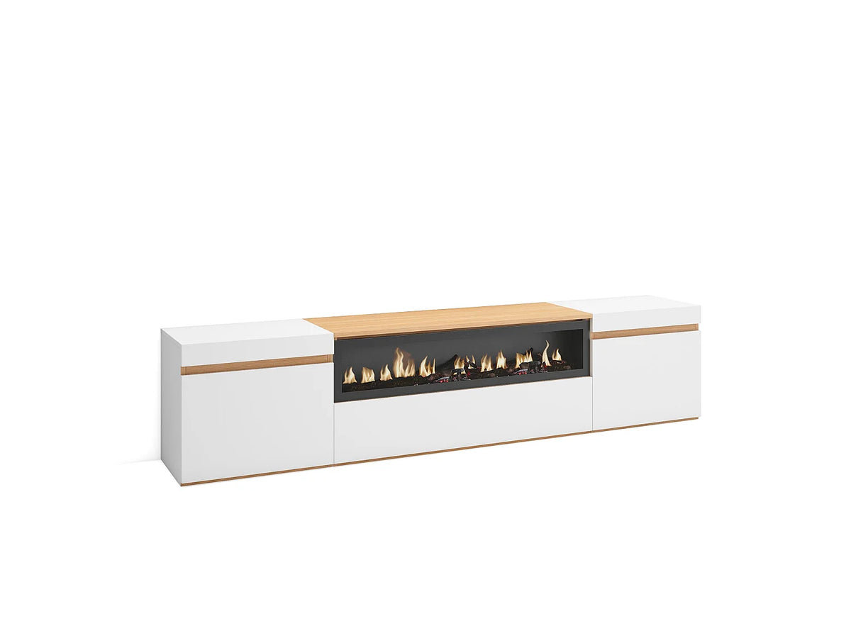 Meuble TV Effet Chêne Blanc - SKRAUT HOME