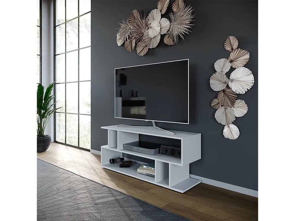 Meuble TV en Bois Blanc 120 cm - VICCO vue 3