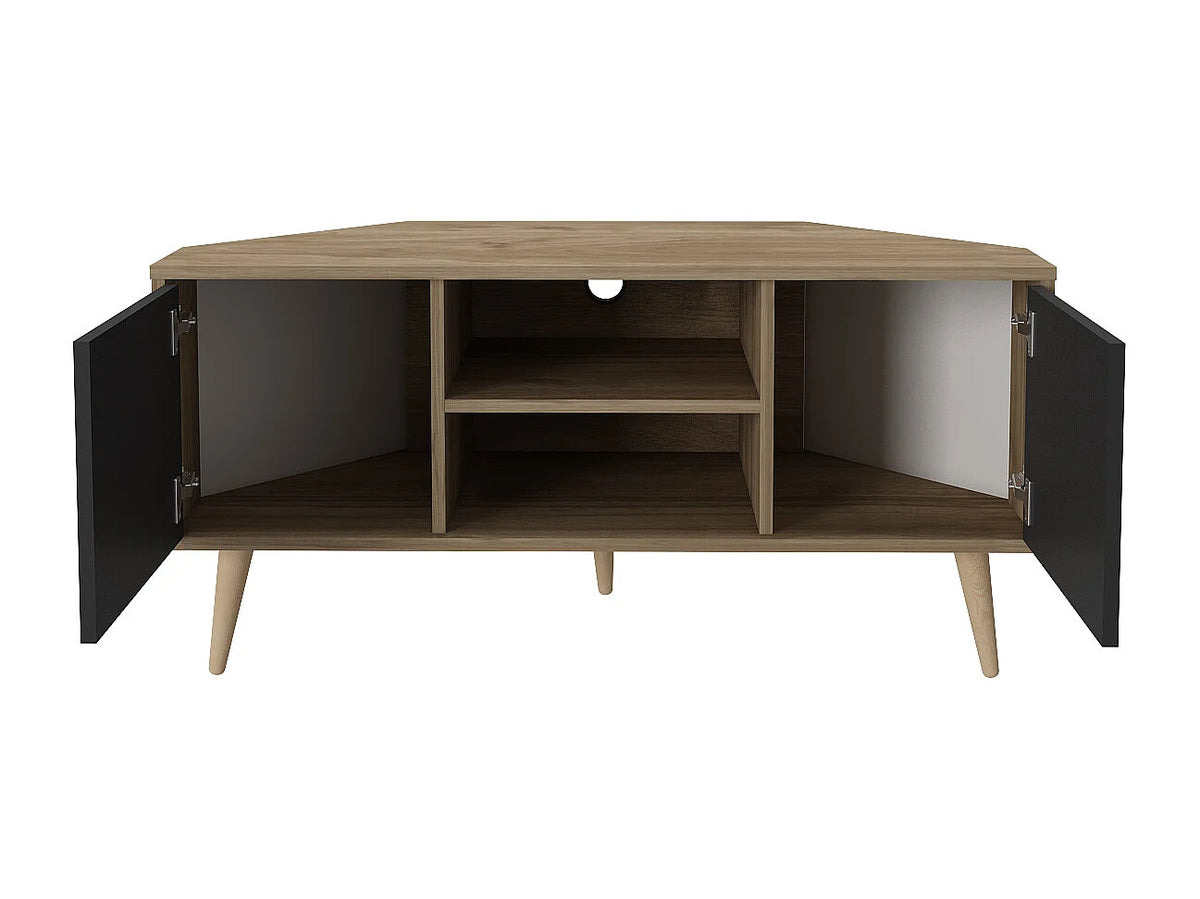 Meuble TV d'Angle Noir - DECOROTIKA FR vue 4